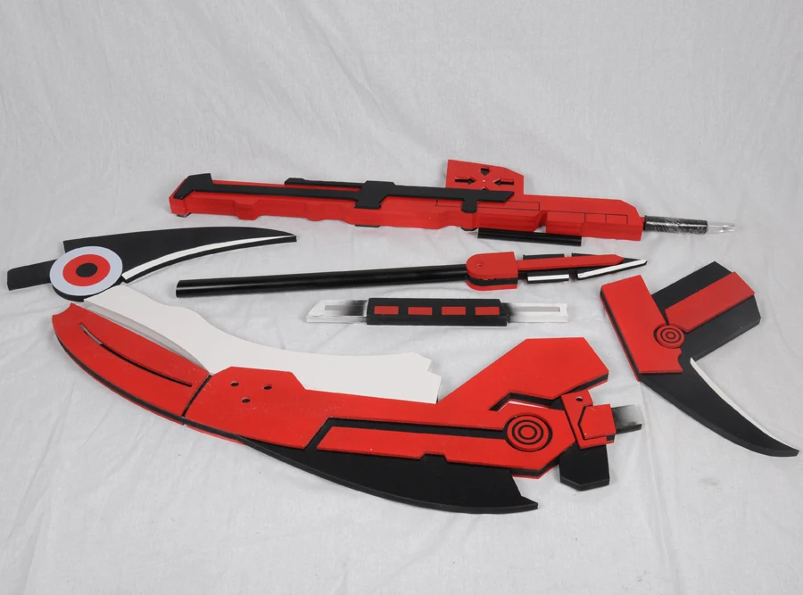 RWBY Рубиновая Роза полумесяц роза Косплей Реплика Scythe Prop |