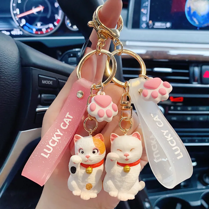 Креативный милый Карманный корейский брелок с мультяшным котом эпоксидный