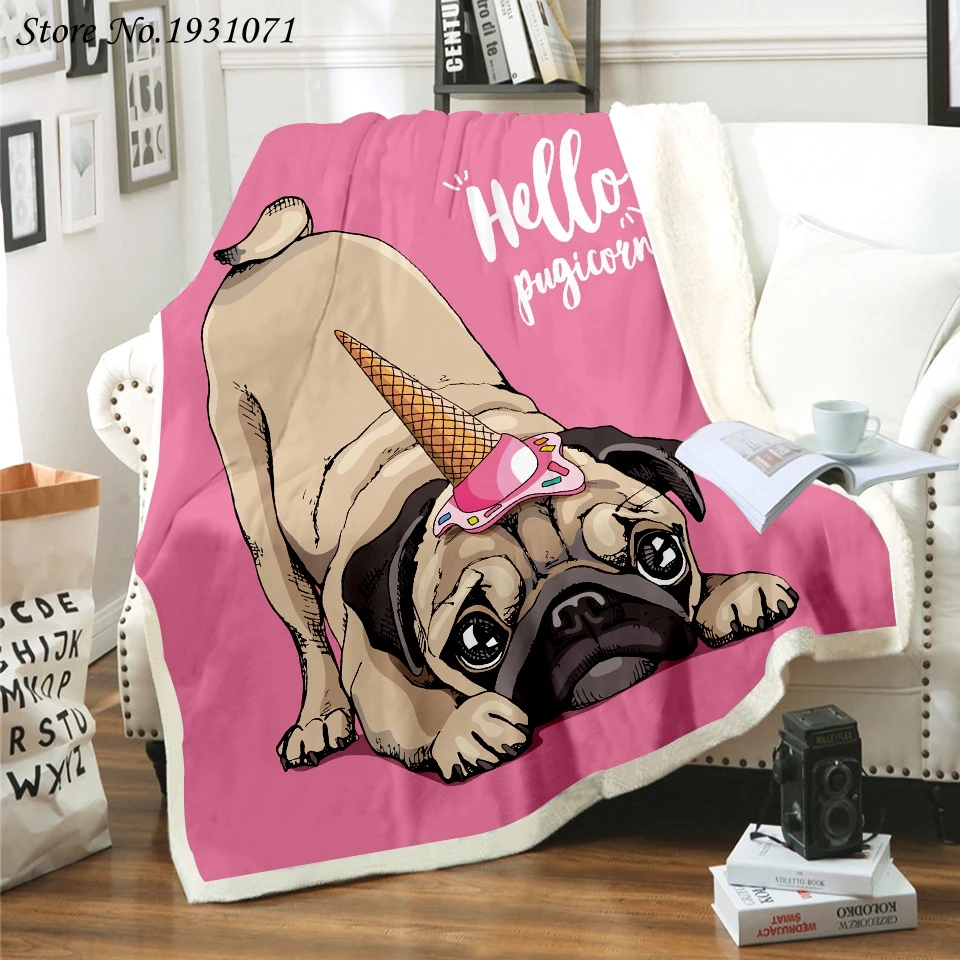 

Cartoon Sand Dog 3D Printed Fleece Blanket for Beds Thick Quilt Fashion Bedspread Sherpa Throw Blanket Adults Kids 02