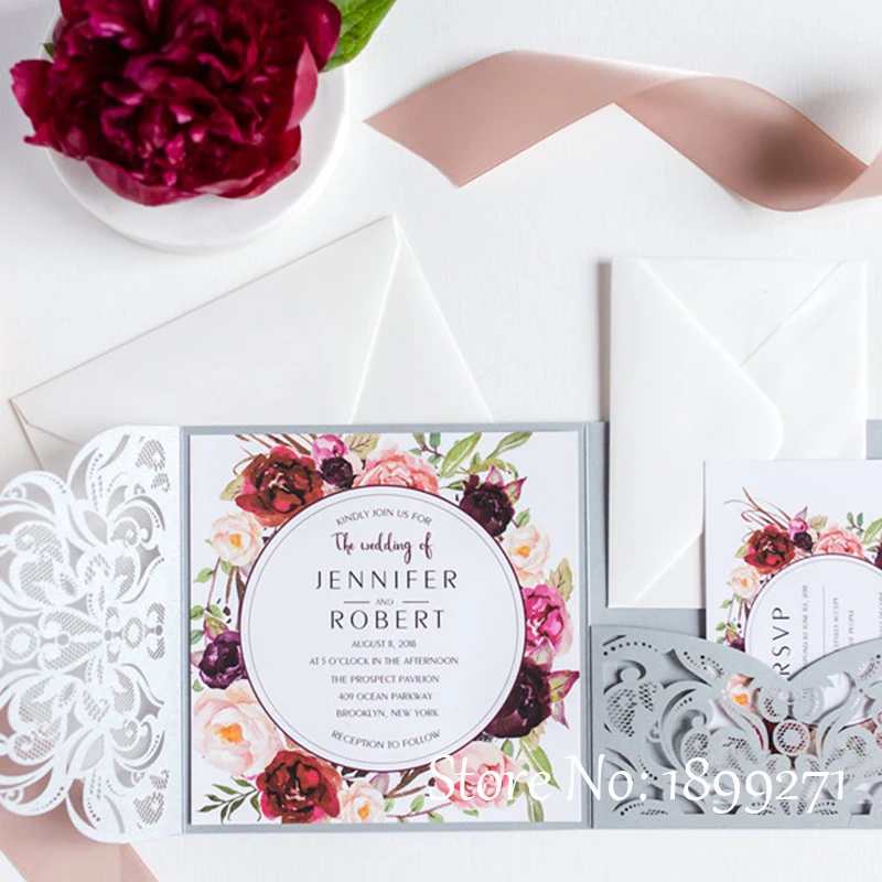 Горячая Распродажа вечерняя элегантная свадебная открытка ручной работы