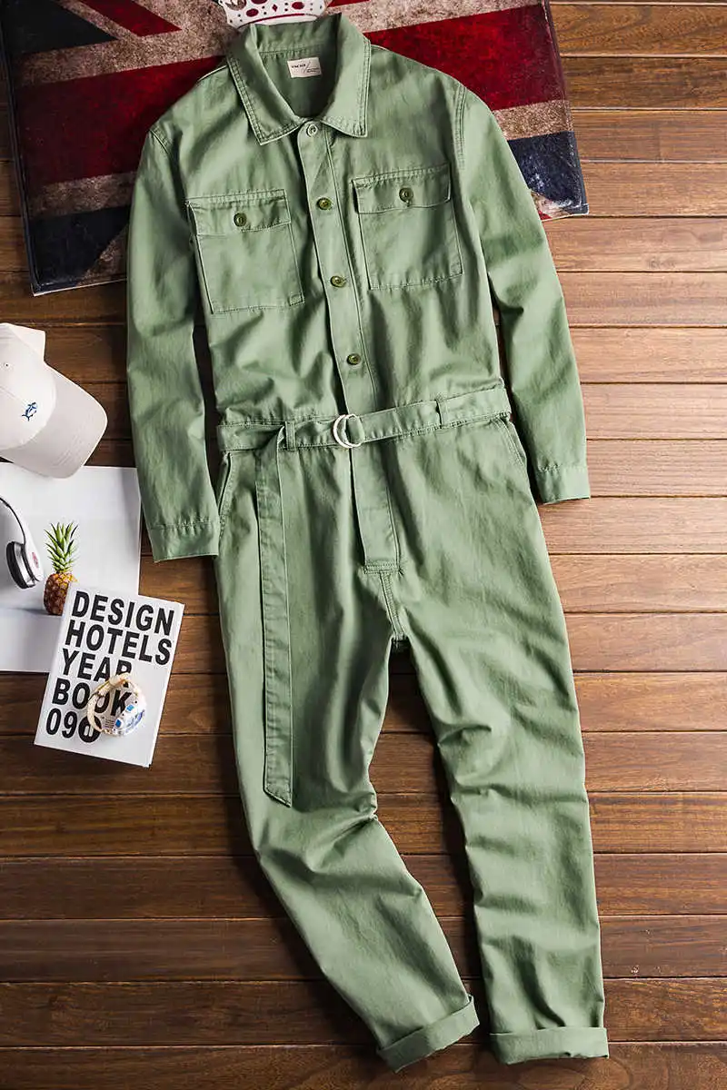 

Free shipping Spring New Men's Fashion personality jumpsuit male multi-pocket casual pant Men Overall men tide trousers Homme