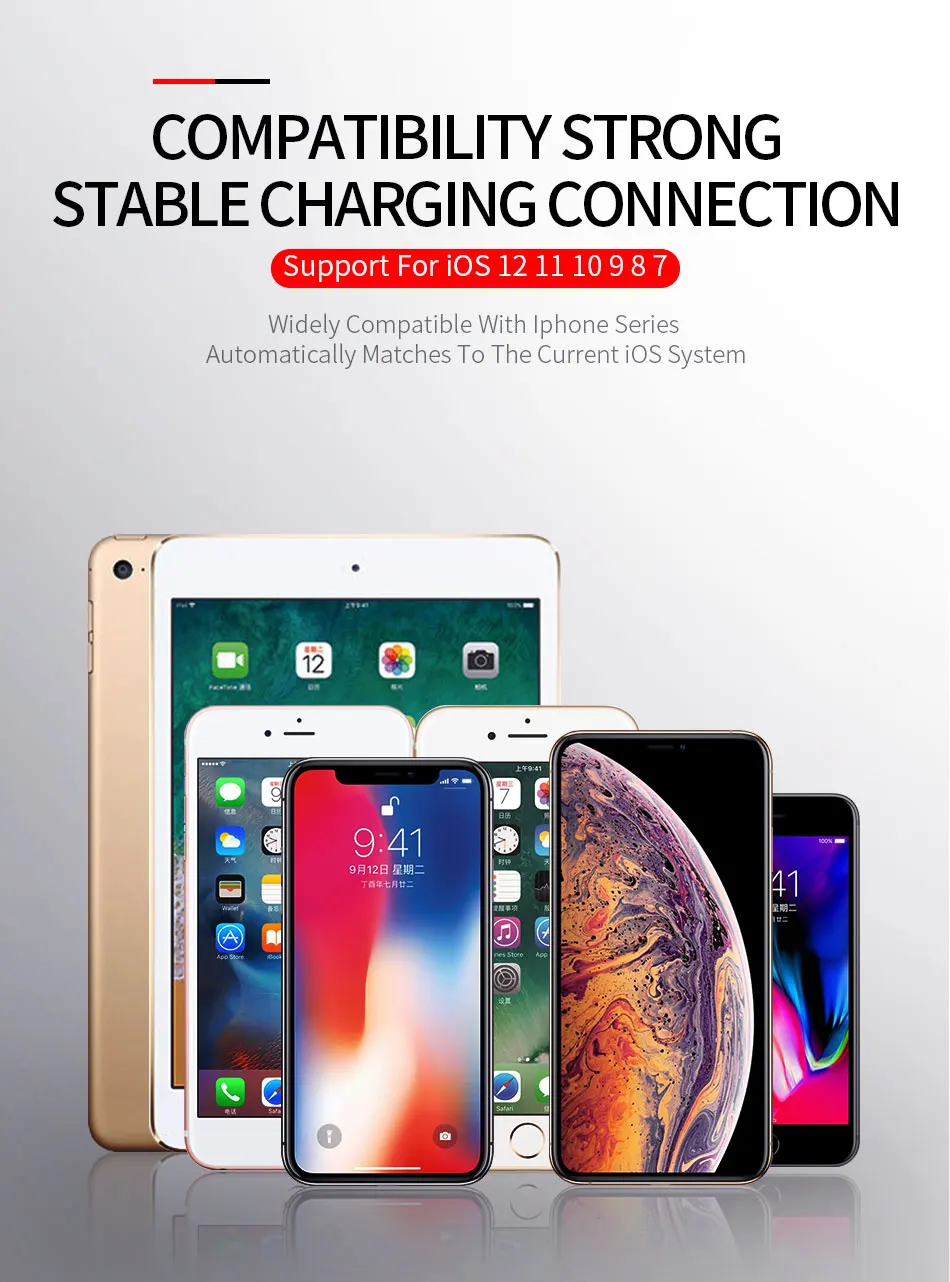 ROCK USB кабель для iPhone 11 Max Pro XR Xs X 7 8 Plus 6 6S 5 usb кабель для зарядки и синхронизации данных для iPad iOS кабель для зарядки мобильных телефонов