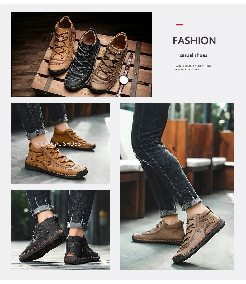 Plus Size Winter Men Shoes Casual Split Leather Shoes Men Loafers Super Comfort Snow Shoes Men Flats Hot Sale Moccasins Shoes