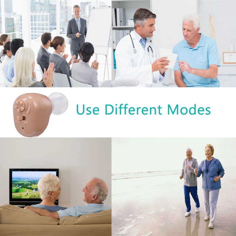 

Rechargeable Audiphone Mini Hearing Aid Hearing Amplifier Ear Sound Amplifier Hearing Aids With USB Headphone For Deafness S-102