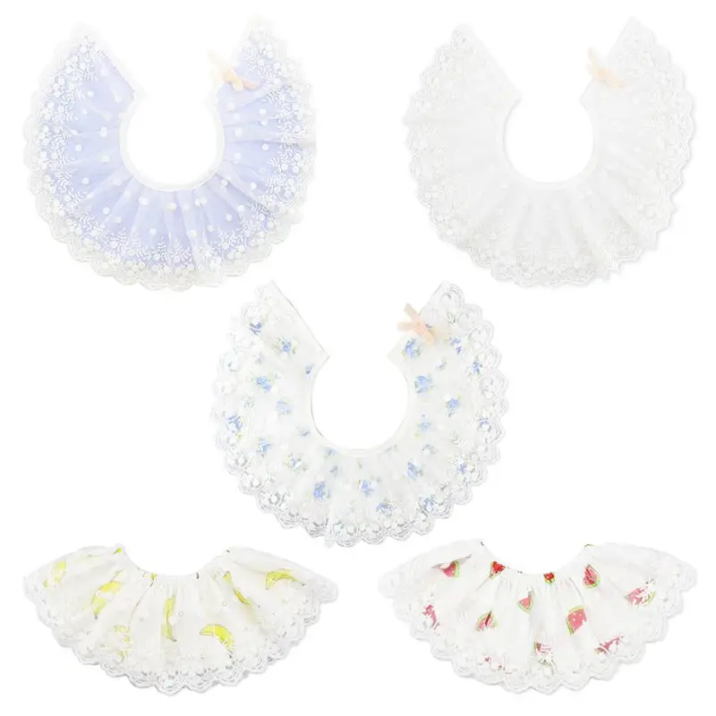 

Детский нагрудник, кружевной круглый сетчатый Цветочный нагрудник, бандана, слюнявчик для кормления, Товары для новорожденных девочек, лет...