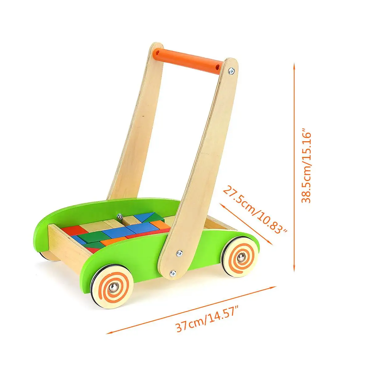 

Baby Wooden Push Toy and Activity Walker Push and Pull Learning Walker for Boys and Girls Outdoor Activity Walker Infant
