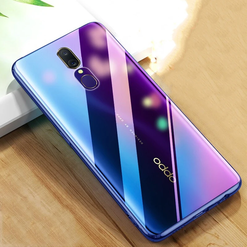 

Electroplate Clear Phone Case For OPPO F11 F9 Pro Case Soft TPU Silicone Laser Plating Case For OPPO F7 Youth F5 Cover Case Capa