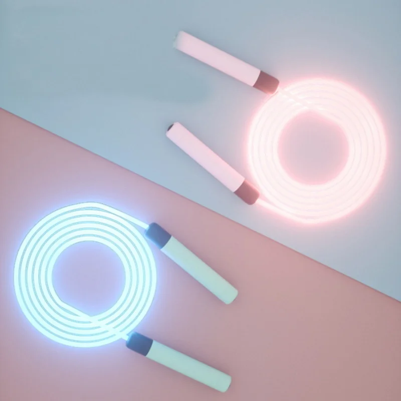

ToyTime Glowing Jump Ropes Skipping Rope Sports Fitness Exercise LED Light Rope Adjustable Jumping Rope Indoors Outdoors