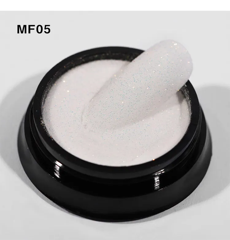 MF05 1 коробка звездный свет черная марля порошок сахар блеск ногтей пыль лазер градиент ногтей пигмент с голографическим эффектом Блеск ногтей украшения - Цвет: MF05