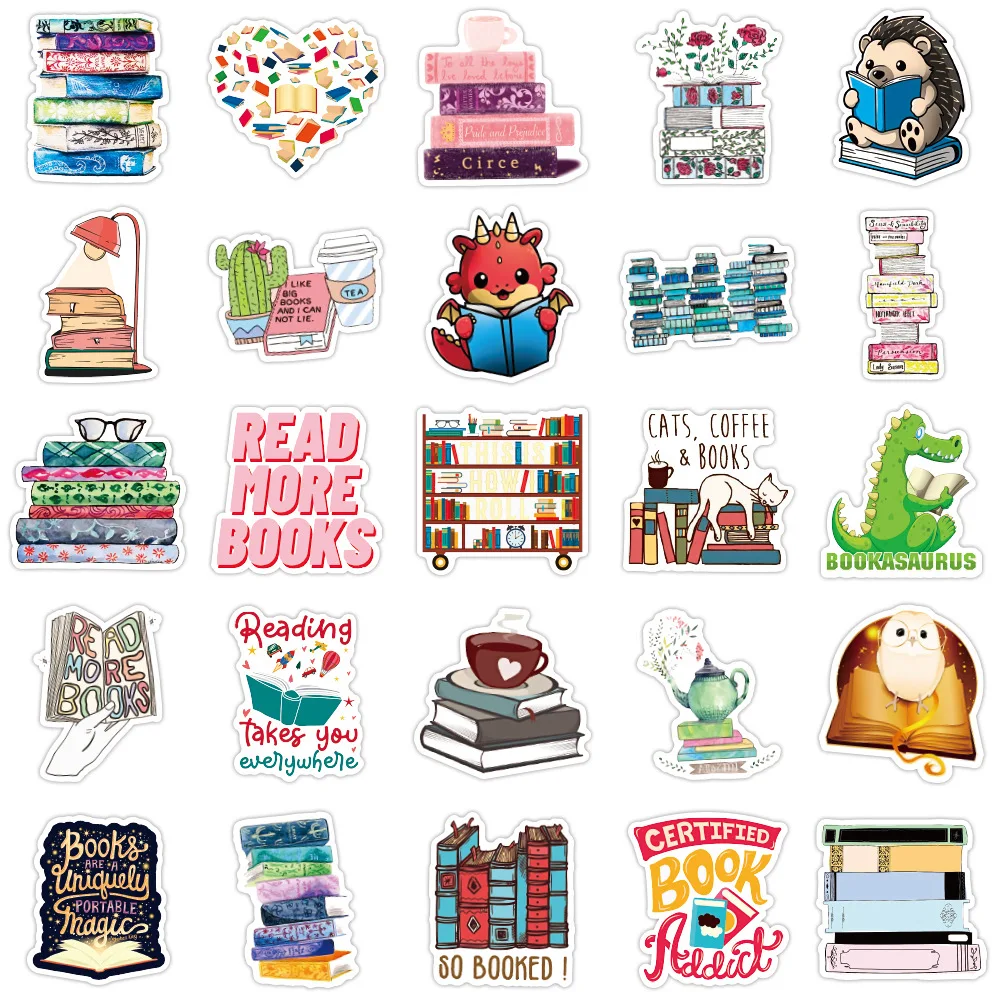 103050pcs study hard reading sticker book diy laptop study room scrapbooking school office graffiti decals stickers kid toy free global shipping