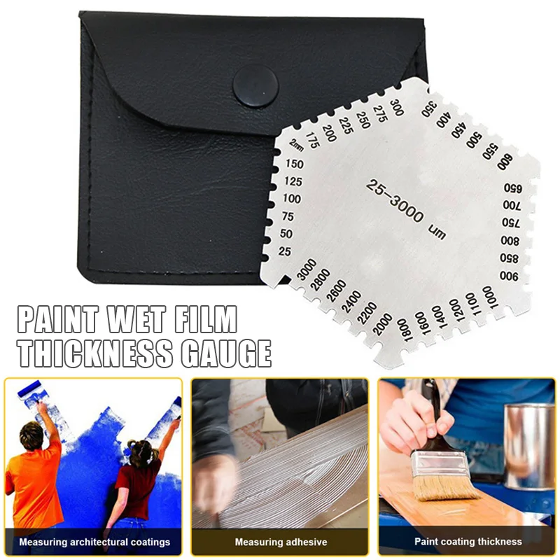 2019 Горячая Нержавеющая Сталь шестиугольная влажная пленка расческа толщиномер