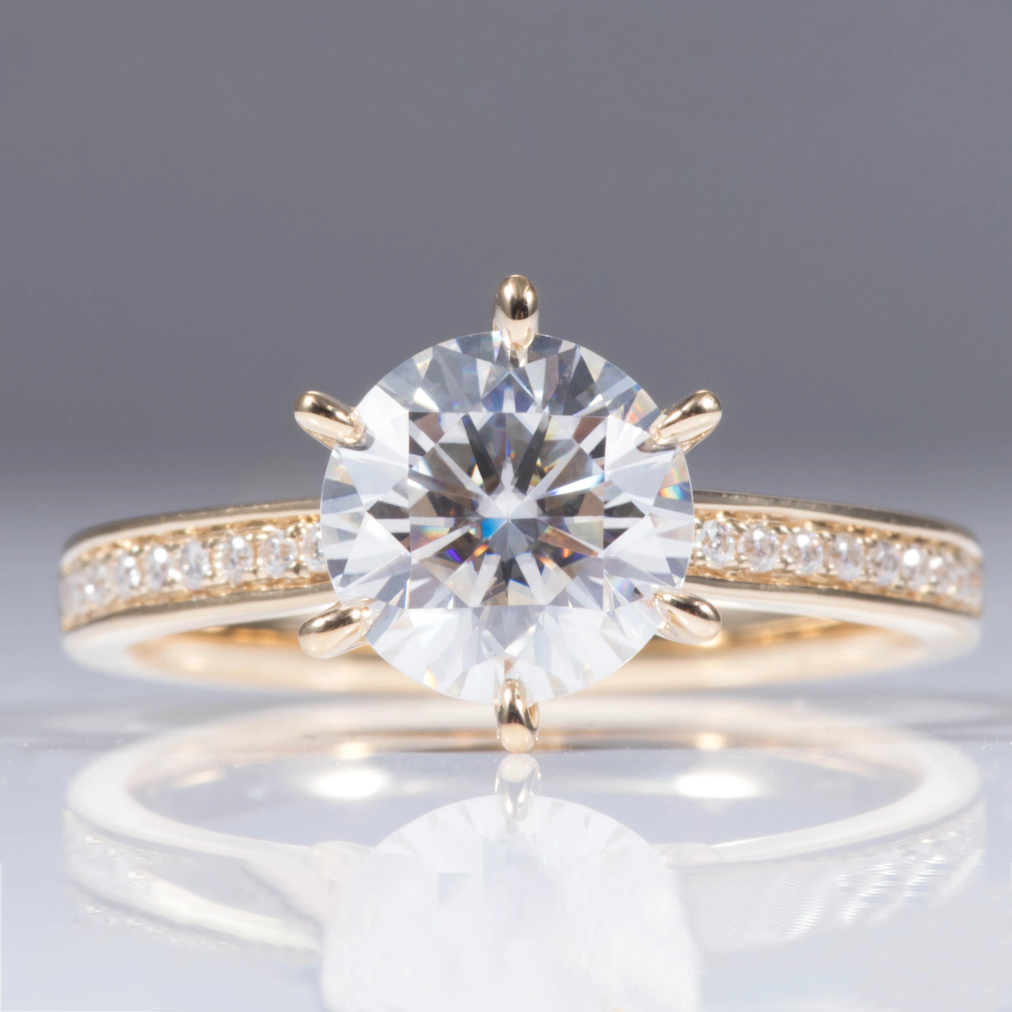 Женское золотое кольцо с муассанитом 1 мм 7 5 карат 20 шт.|Кольца| |