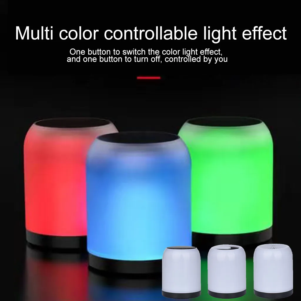 Беспроводной стерео Bluetooth динамик Портативная колонка со светодиодсветодиодный