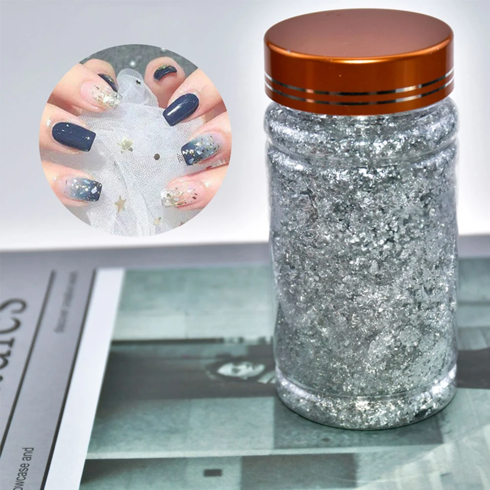 

3g Imitation Gold Sliver Copper Foil Sequins Glitters Craft Leaf Flake Sheets Bulk Foil Paper For Gilding DIY Nail Art Decor