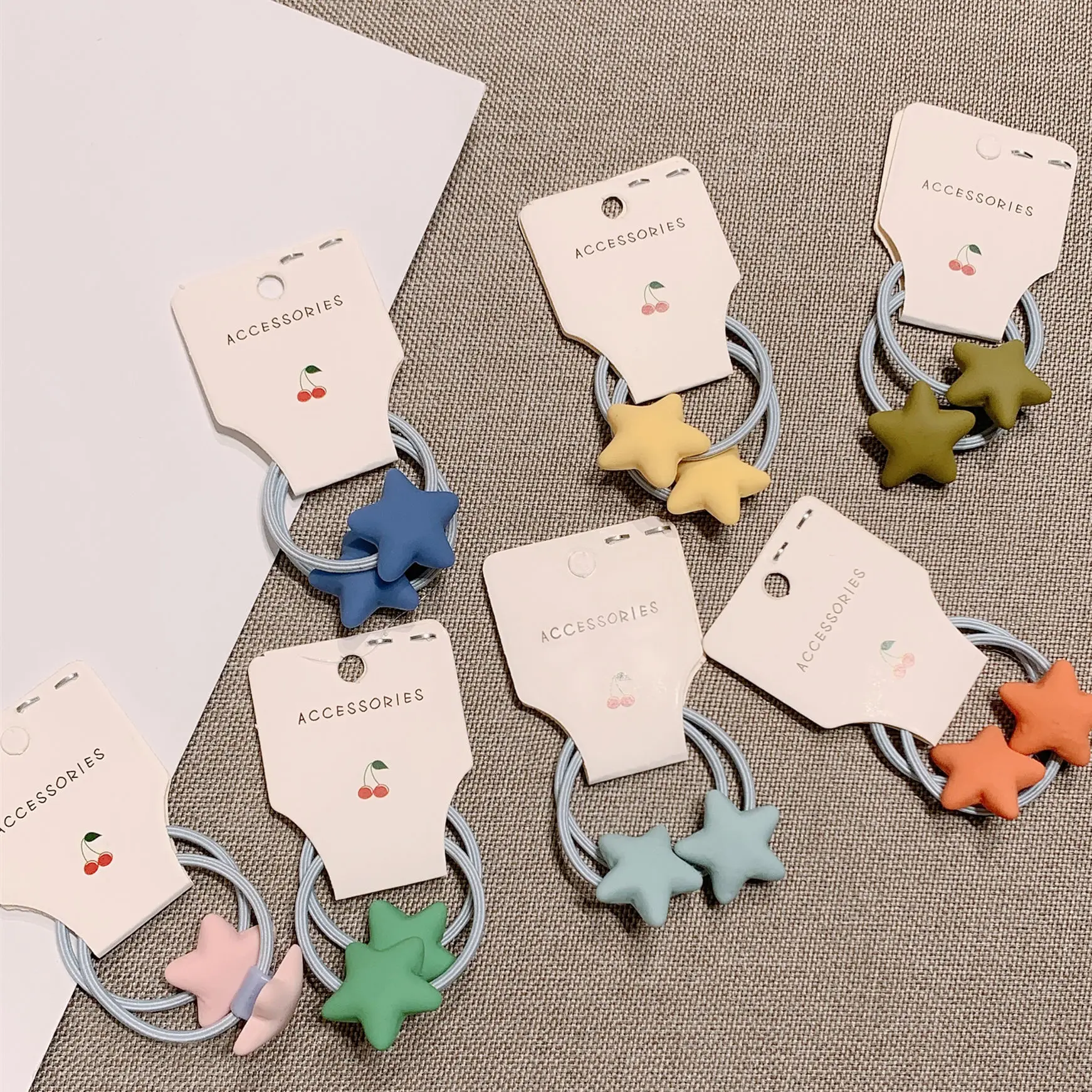 10 шт. разноцветные резинки для волос девочек эластичная резинка с матовым