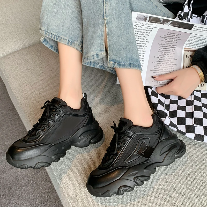 

Sneakers Womens Winter Leather Sneakers Sport Shoes 2021 Athletics Trainer Jogging Walking Shoes Ladies Shoes Woman Sneaker