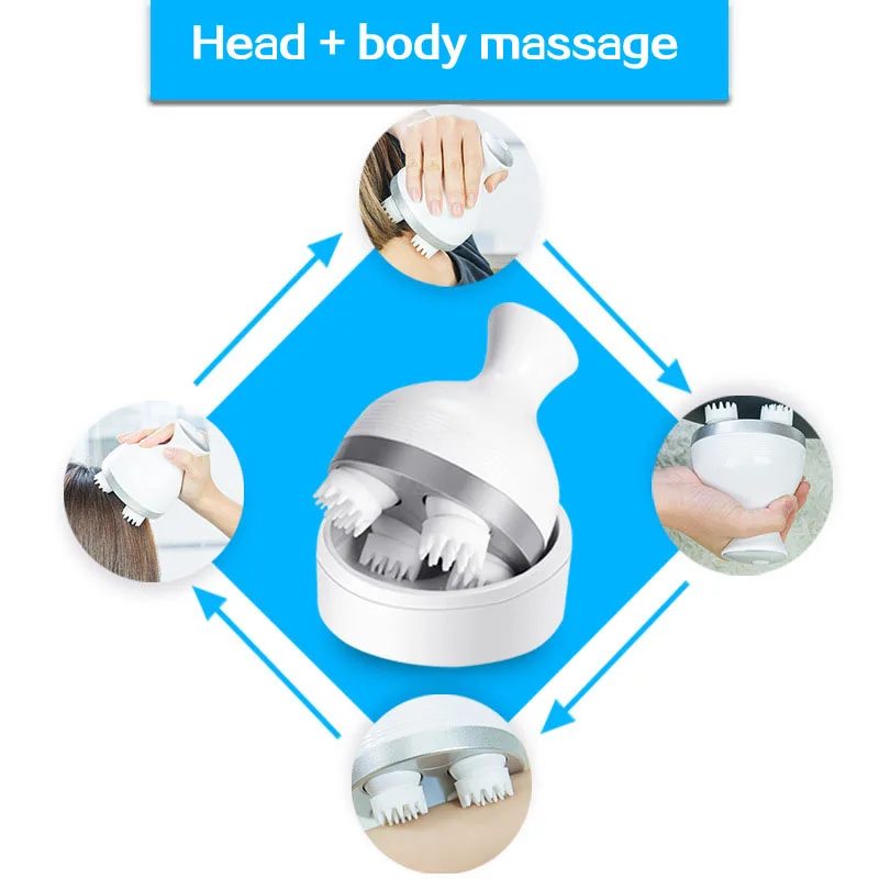 patented design Silicone Multifunctional dragon gripping head pet massager charging electric kneading scalp massage machine |