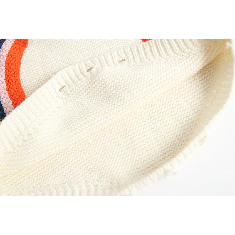 

New 2020 Newborn Boys Girls Rainbow Vest Jumpsuits Clothes Spring Autumn Baby Boys Girls Rompers Knitted Children Rompers