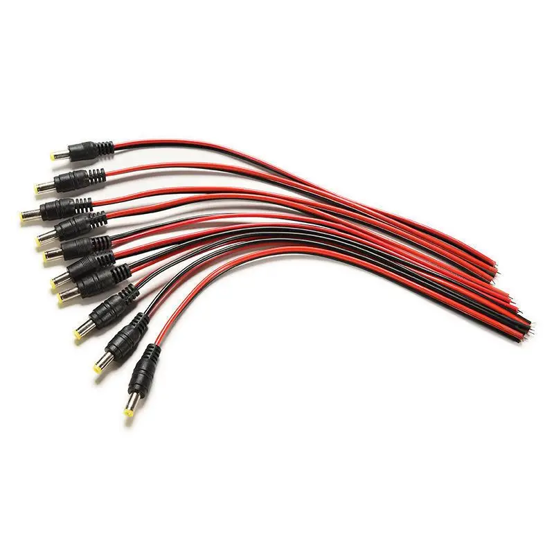 

5/10 Pairs Male & Female DC Power Connector 12V 5.5 x 2.1mm DC Cable Plug Adapter For CCTV Camera Video System LED Light Strip