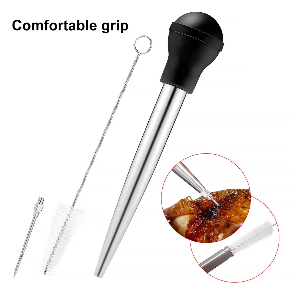 Капельница для масла индейки Пипетка готовки курицы пищи барбекю Бастер шприц