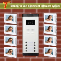 8 units apartment intercom system video doorbell intercom system for apartments video door phone home visual intercom system