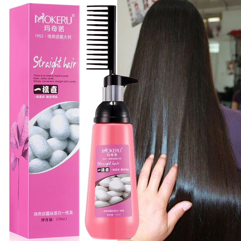 

Mokeru 150ml Nourishing Fast Smoothing Collagen Hair Straightening Cream for Woman Keratin Hair Treatment Straightening