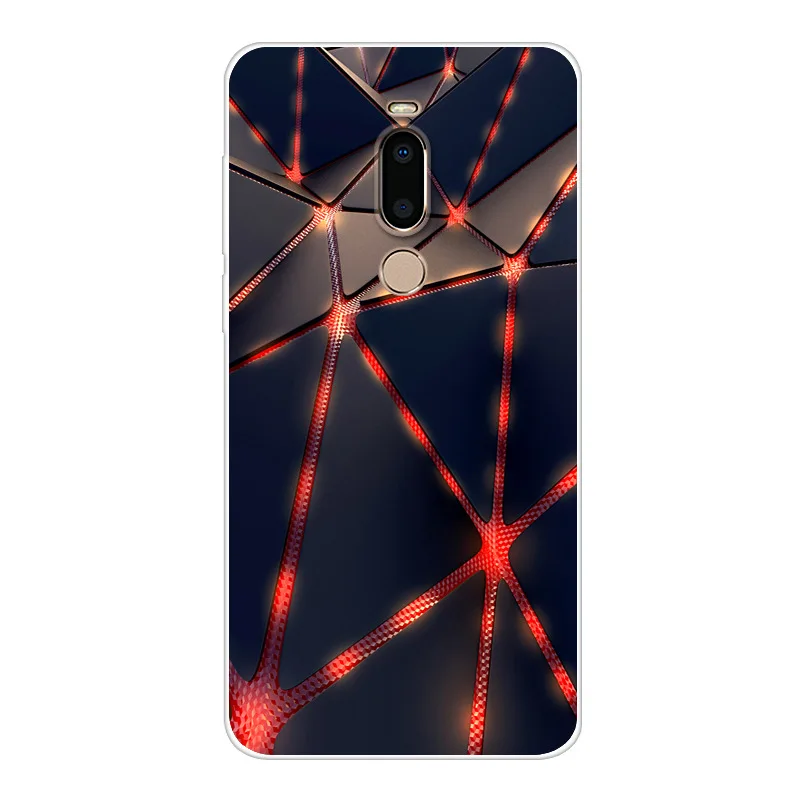 Темно-серый Чехол для Meizu M8 M8 lite, мягкий силиконовый чехол для телефона с мультяшным принтом, задняя крышка из ТПУ, чехол для Meizu M8 lite M 8 lite M8lite, чехол - Цвет: Темно-серый
