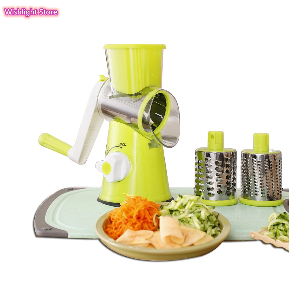 

Овощерезка ручной Кухня аксессуары измельчитель овощей 3 в 1 круглый Терка резак картофельных спирализатор для приспособление для дома инс...