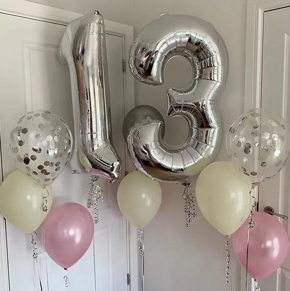 40 дюймов розовое цвета: золотистый серебристый в розовом синем и черном цвете для