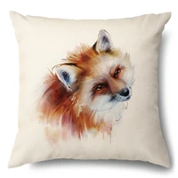 artinlive new arrival linen fox simple pillowcases animal hemp pillowcase plain car sofa cushion cover cotton fashion decorate