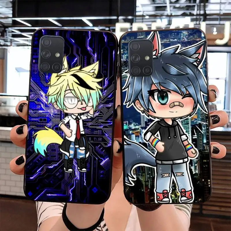 

YJZFDYRM Gacha Life Game Black Cell Phone Case for Samsung S20 plus Ultra S6 S7 edge S8 S9 plus S10 5G lite 2020