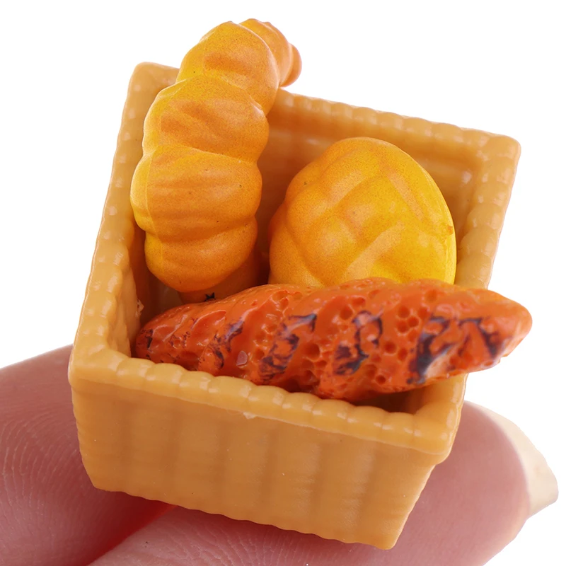 

4Pcs/Set Resin Dollhouse Miniature Baguette combination Toys Doll Food Kitchen Accessories