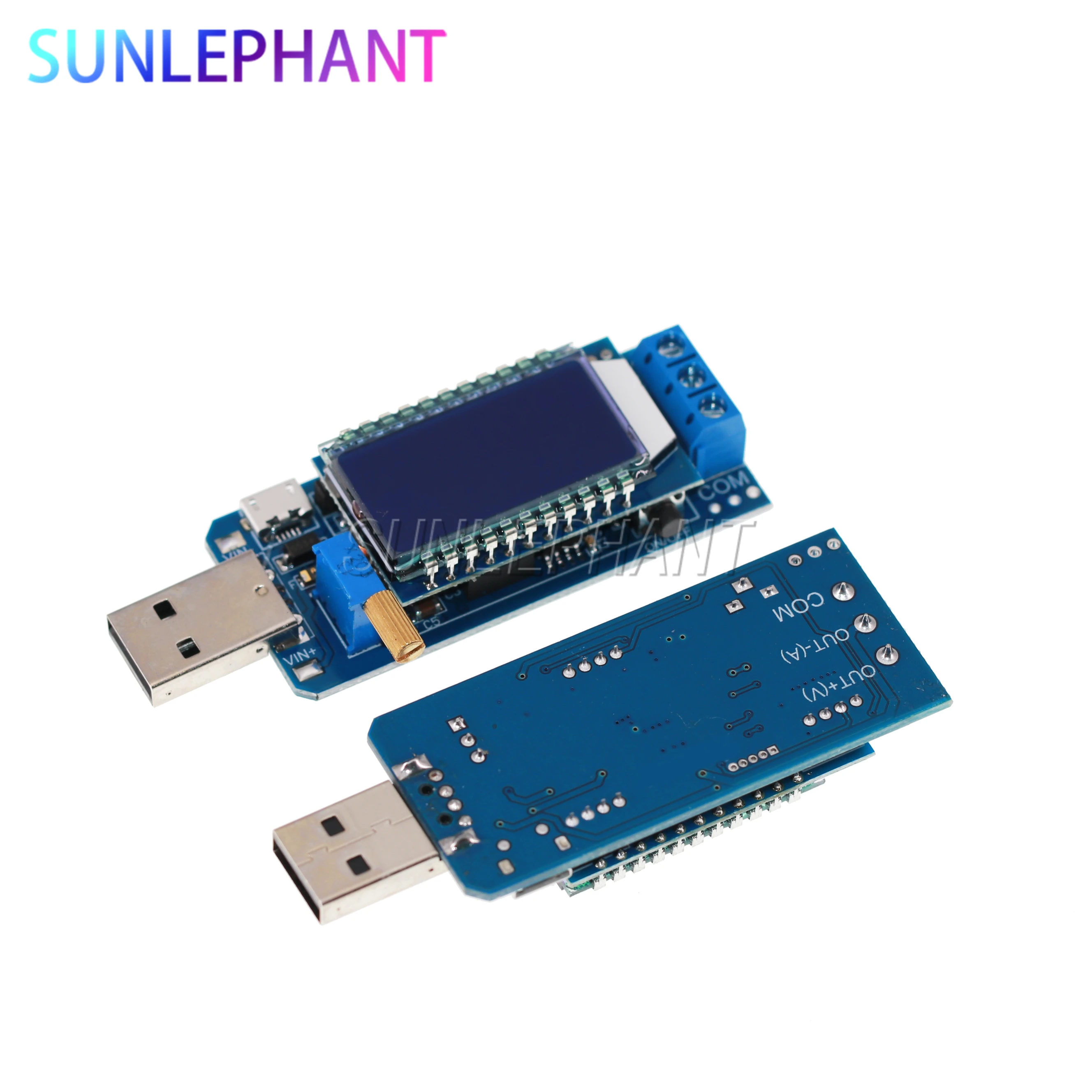 USB-понижающий модуль питания DC-DC 5 В до 3 В/9 В/12 с ЖК-дисплеем Регулируемый