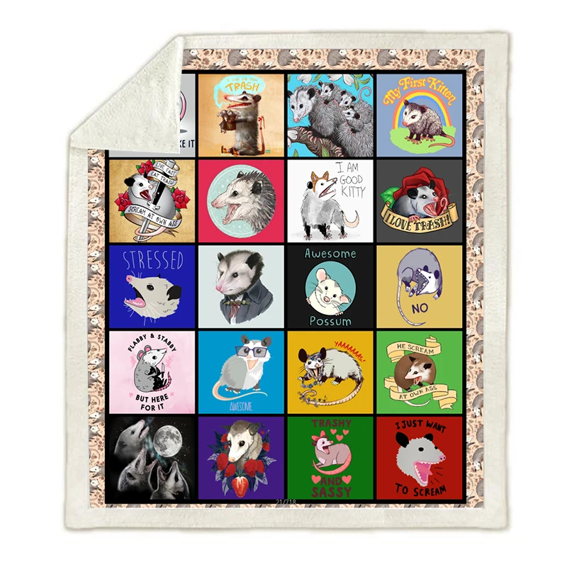 

SOFTBATFY Cute Mouse Fleece Blanket for Beds Sofa Bedding Fashion Bedspread Sherpa Throw Blanket Dropshipping