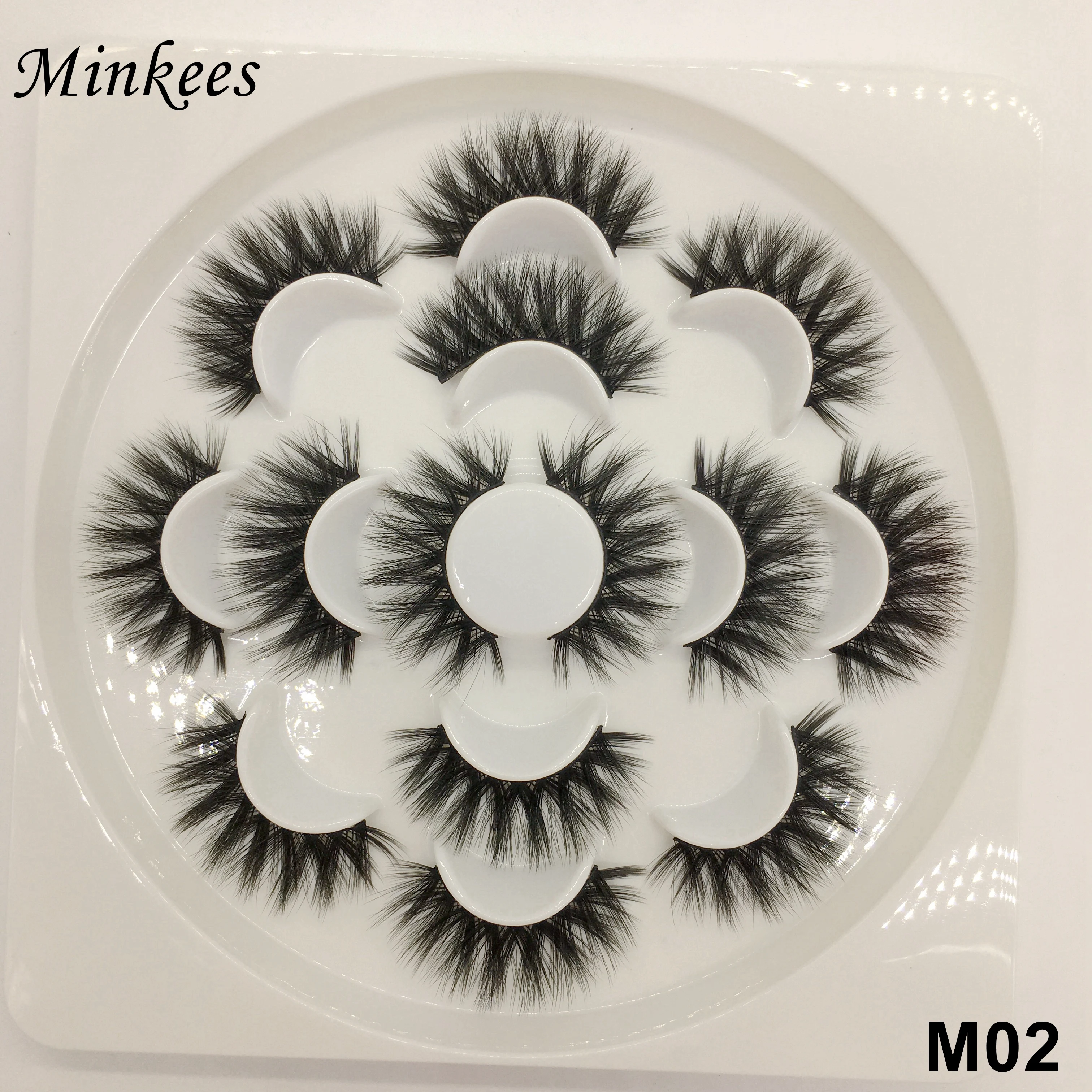 5 пар 7 3D Мягкие искусственные норковые накладные ресницы оптом натуральный вид