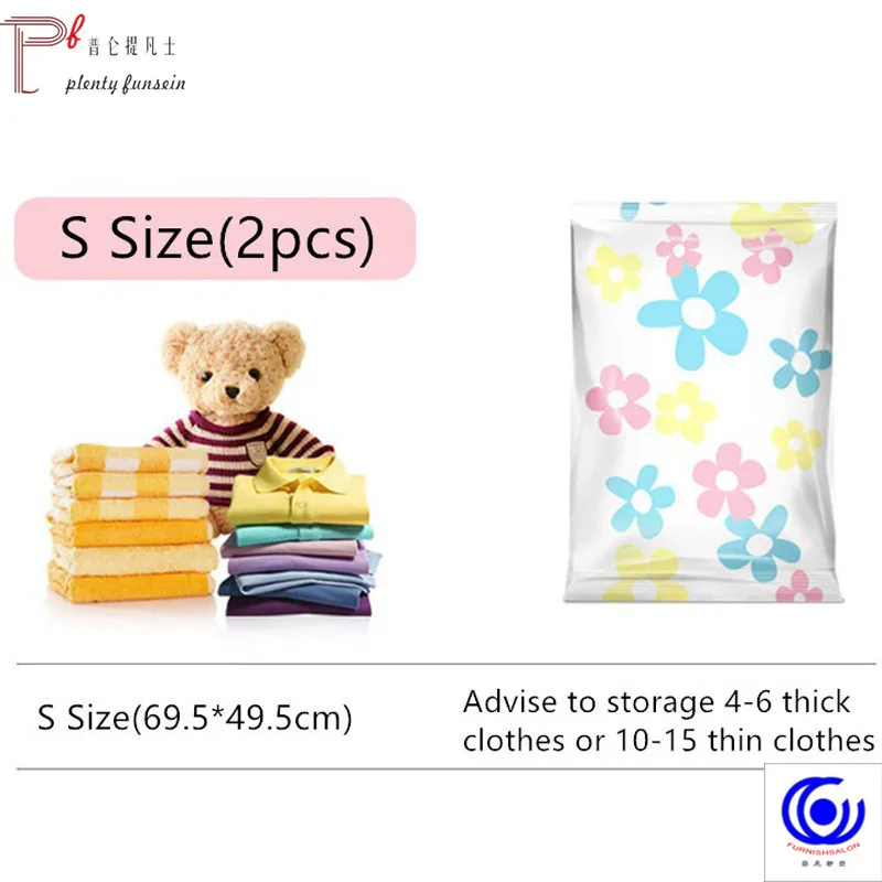 Утолщенная вакуумная сумка для хранения с ручным насосом многоразовый