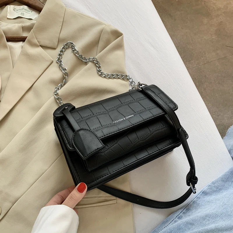 

Fashion Chain Bag Ladies Messenger Bag Casual Shoulder Bag Small Square Bag Mobile Phone Bag Solid Color Female Bag Wallet