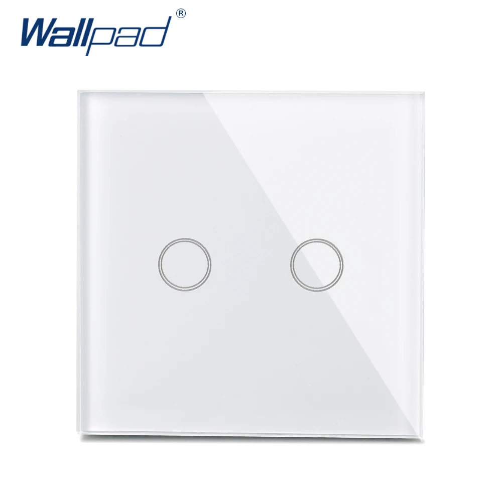 Настенный выключатель из хрустального стекла 2 Gang 1 сторонний сенсорный