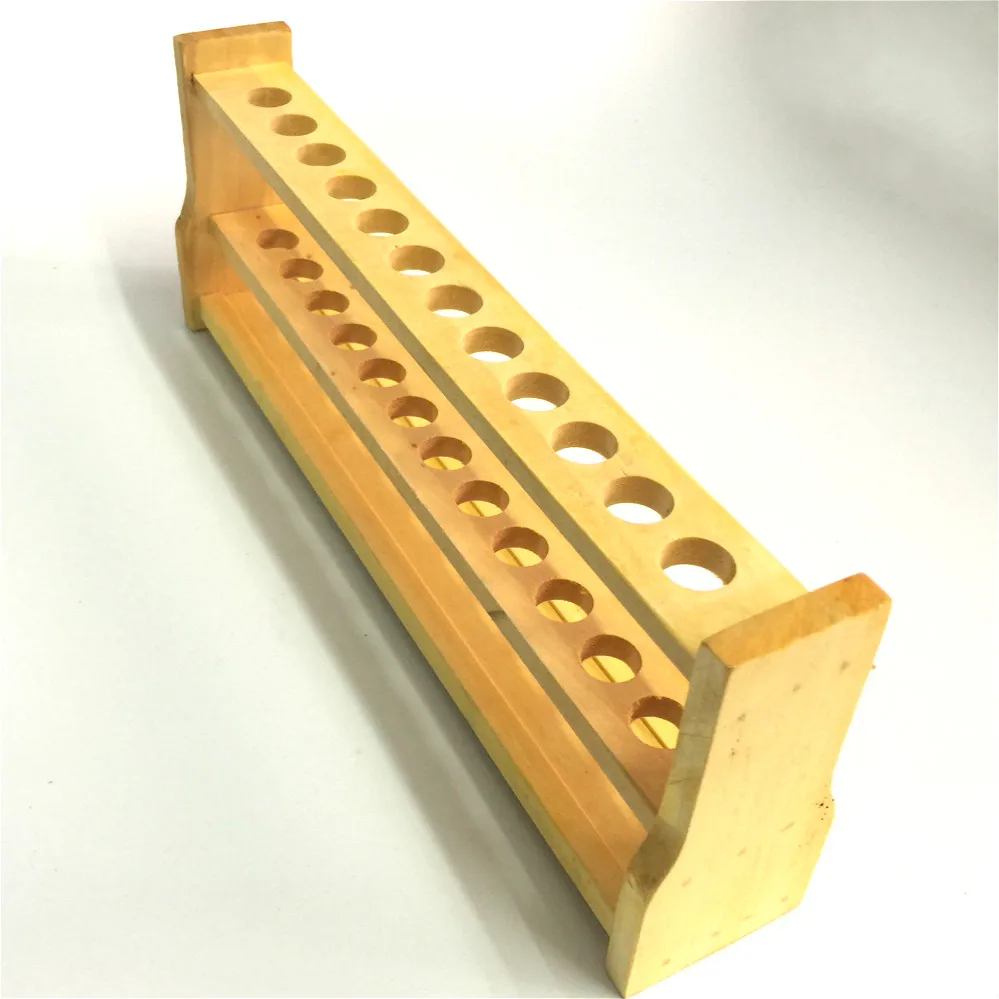 Деревянные пробирки с отверстиями толстые деревянные Колориметрические стенды