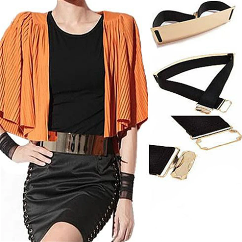 4 см Новый женский металлический эластичный пояс на талию поясной кошелек