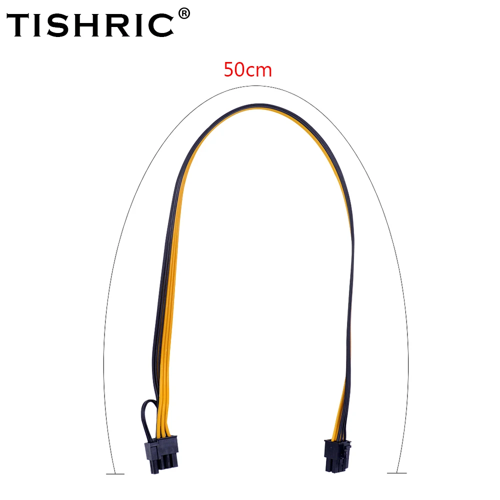 Кабель питания TISHRIC для графических карт 1-10 шт. 50 см 6 контактов PCI-e-8 (6 + 2) работы с
