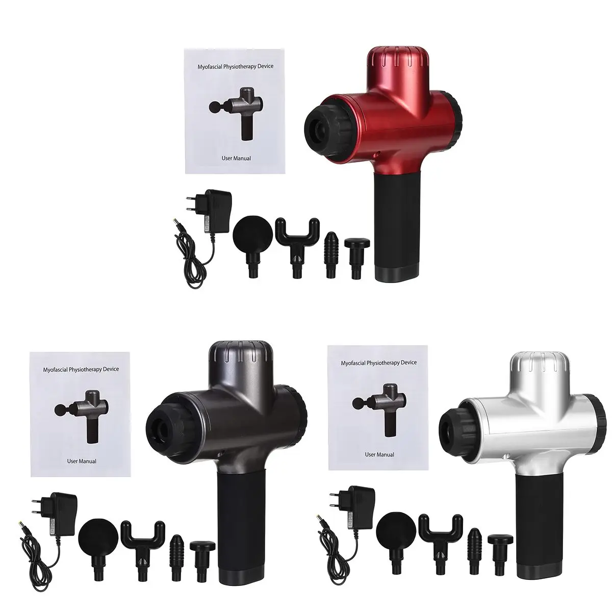 

8000r/min Therapy Massage Gun 6 Gears Muscle Massager Pain Sport Massage Machine Relax Body Slimming Relief With 4 Heads