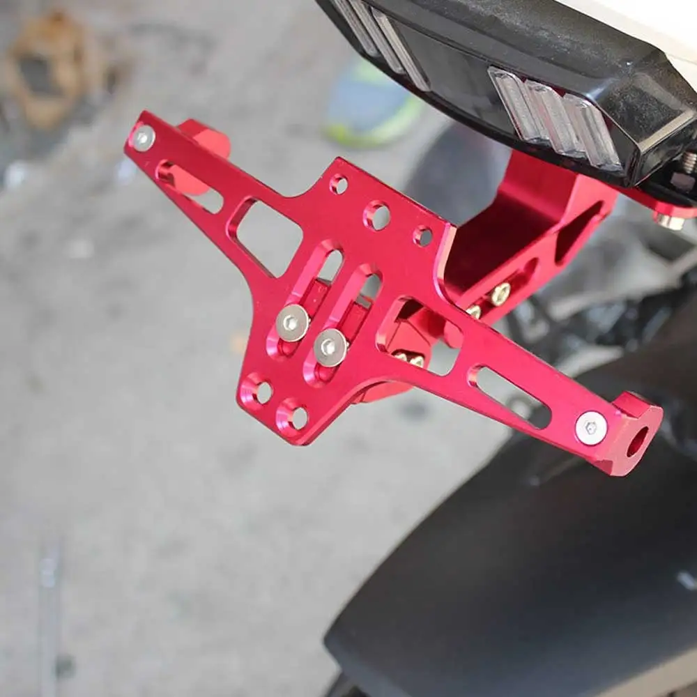 

Motorcycle Registration License Plate Holder Motorcycle Splasher Eliminator Rear Tail Tidy Splasher With LED Light for ATV Motor