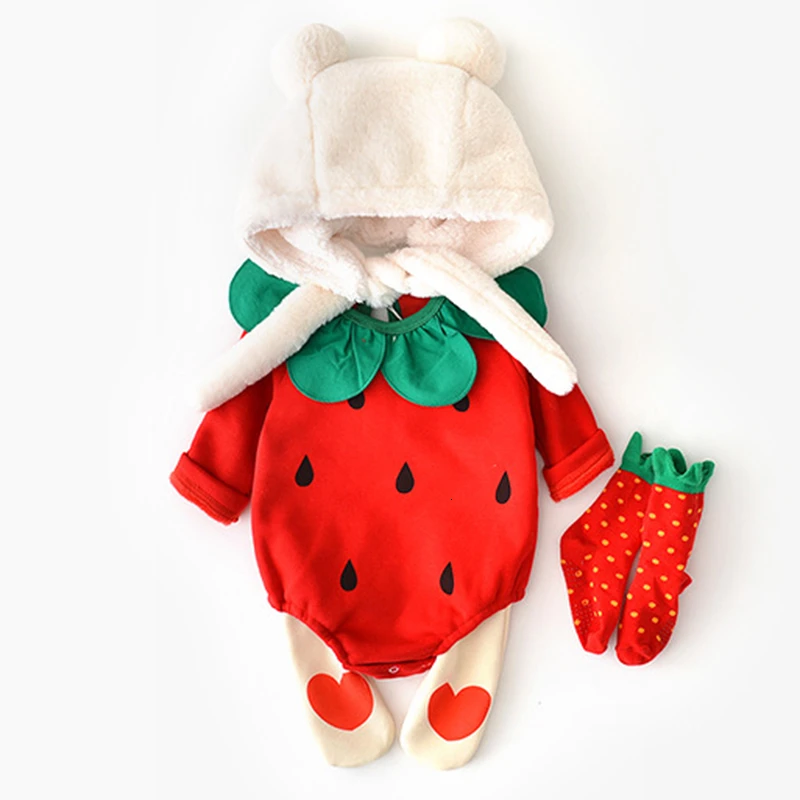 Милая одежда для маленьких мальчиков и девочек осенне-зимний комбинезон