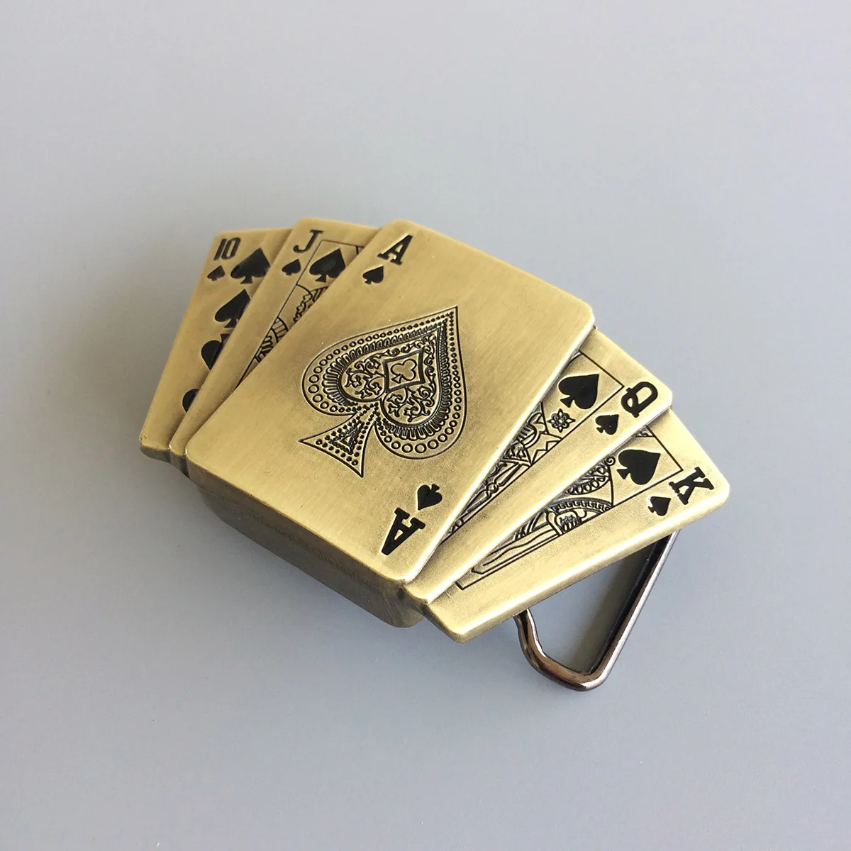 Новинка Классическая бронзовая Пряжка для казино Royal Flush Spade в наличии США - купить