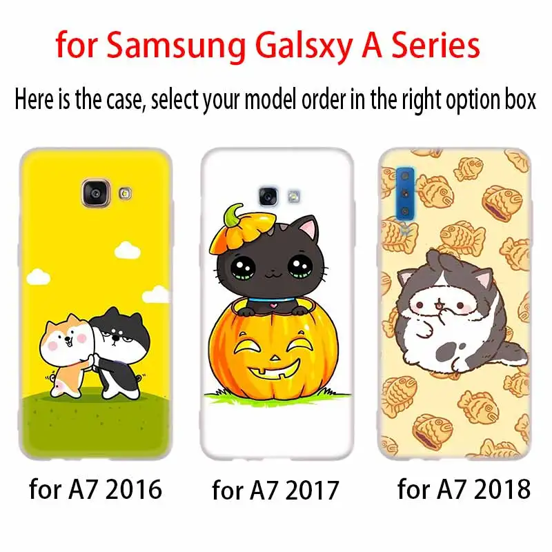 Kawaii Molang мультфильм аниме собака Кот чехол силиконовый для Samsung A6 A8 A7 A5 A3 Plus 2018 2017 2016