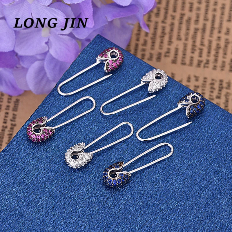 Модные серьги гвоздики Роскошные простые компактные с цирконом индивидуальные