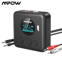 upgraded mpow bluetooth audio adapter mpow bh492 bluetooth 5 0 receiver with oled screen and 3d sound for car home stereo system