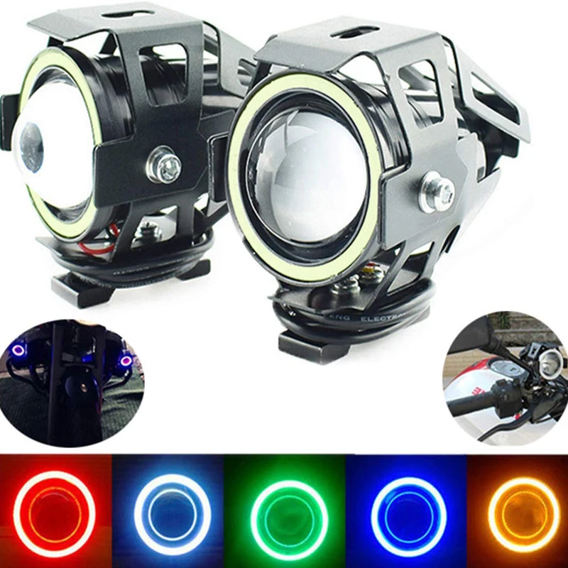 U7 светодиодный мотоциклетный головной светильник Ангельские глазки для