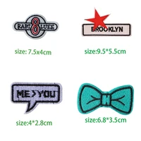 Черно-белые вышитые нашивки с английским алфавитом